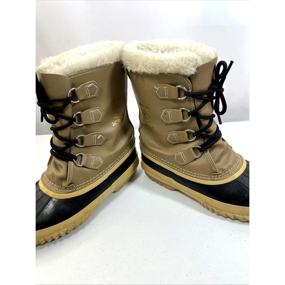Sorel Women's Vintage Manitou Wool Lined Waterproof Winter Boots‎ Canada Size 8
